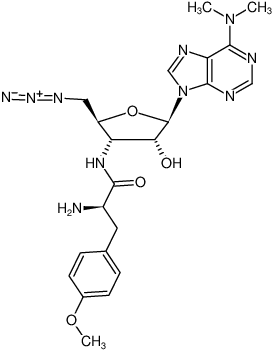 Structural formula of 5'-Azido-puromycin